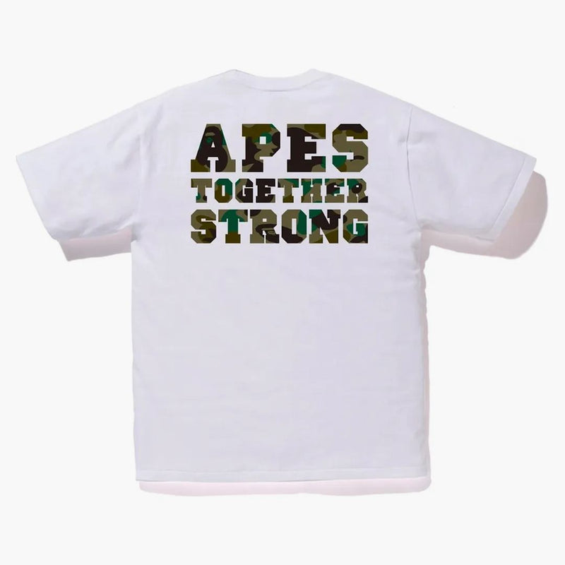 Bape 1st Camo College ATS TEE White/Green