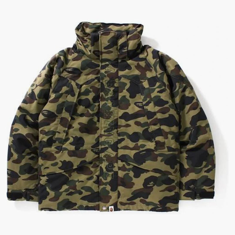 Bape 1st Camo Snow Board Down Jacket M Green