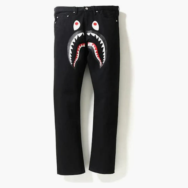 BAPE 2008 TYPE-05 Shark Denim Pants Black