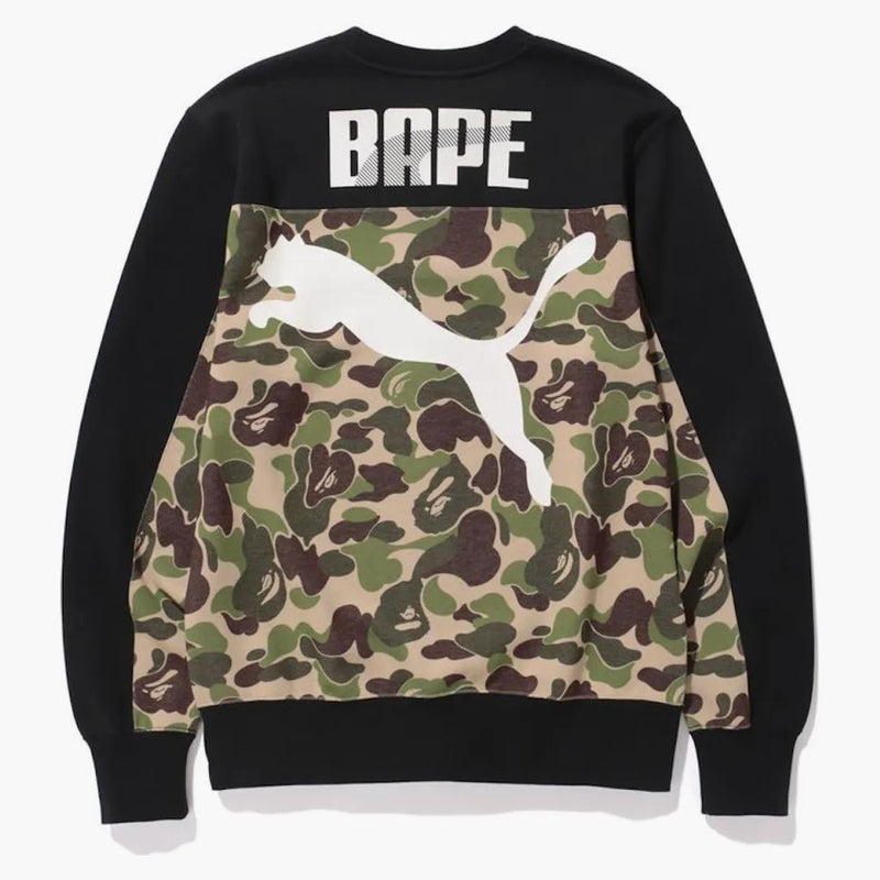 Mikina BAPE X Puma ABC Camo Crewneck Green/Black