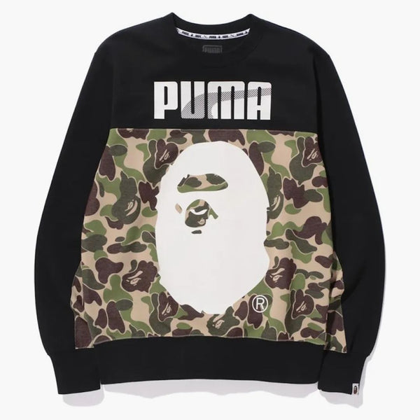 BAPE X PUMA ABC Camo Crewneck Sweatshirt Green/Black
