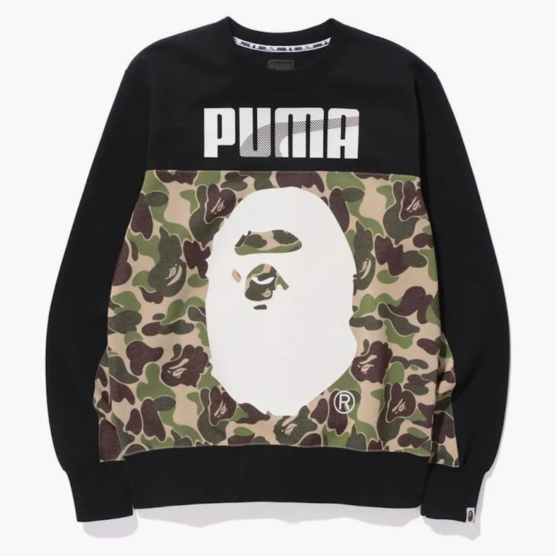 Mikina BAPE X Puma ABC Camo Crewneck Green/Black