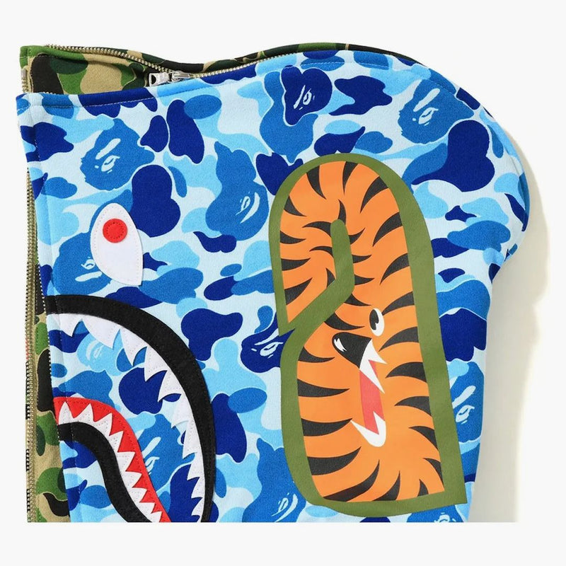 Bape ABC separate Shark Full Zip Hoodie Green/Blue