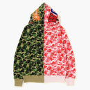 Bape ABC separate Shark Full Zip Hoodie Pink/Green