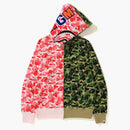 Bape ABC separate Shark Full Zip Hoodie Pink/Green