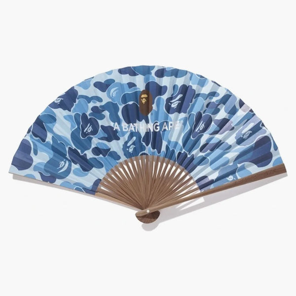 BAPE ABC Japonská skládací ventilátor modrá