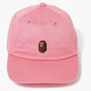 Bape Ape Head Embroidery Panel Cap Pink
