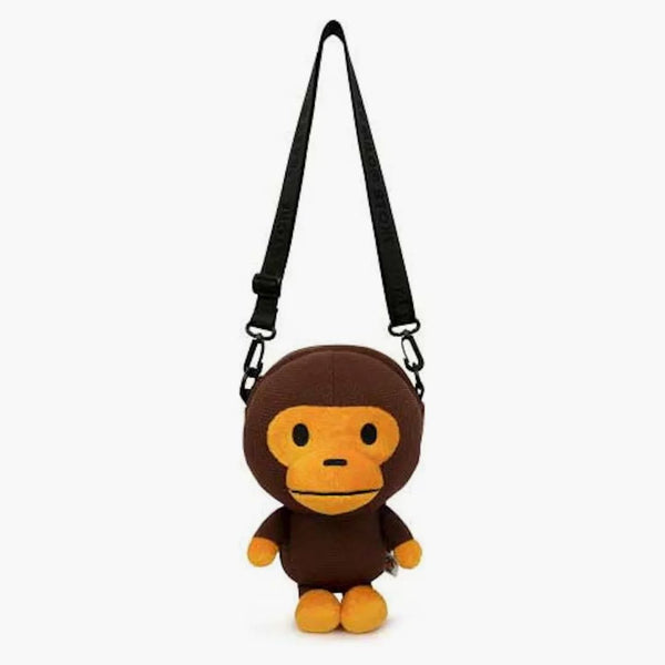 BAPE Baby Milo Plush Cross Bag Brown