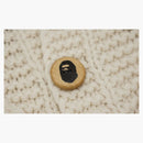Bape Cable Knit Cowichan Wool Cardigan White