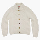 Bape Cable Knit Cowichan Wool Cardigan White