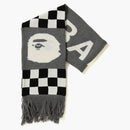 Bape Checker Knit Scarf Black