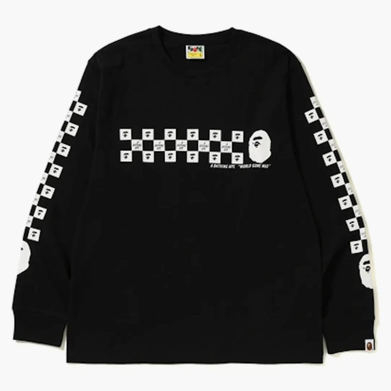 Bape Checker l/s tea black