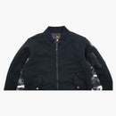 Bape City Camo Accent Cotton Sweat Ma1 Bomber Jacket Black/Glow