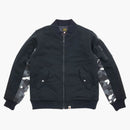 Bape City Camo Accent Cotton Sweat Ma1 Bomber Jacket Black/Glow