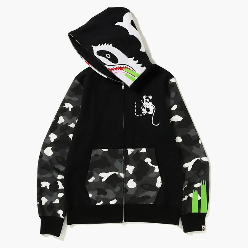 BAPE CITY CAMO PANDA Full Zip Soodie Negro