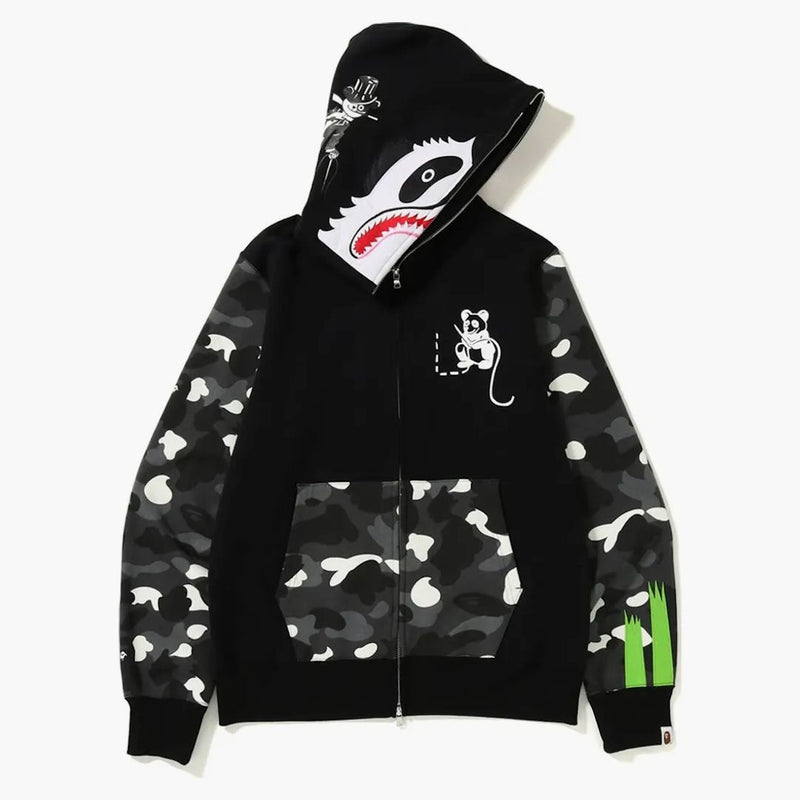 BAPE CITY CAMO PANDA Full Zip Soodie Negro