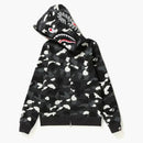 Bape City Camo Shark Full Zip Hoodie Black