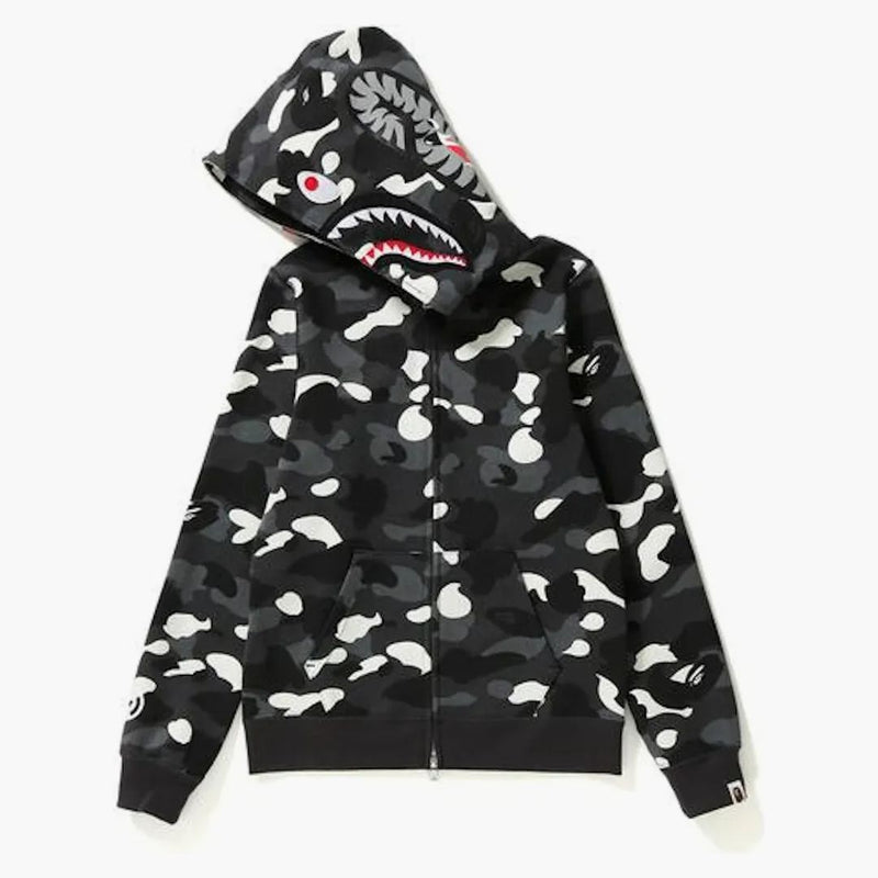 BAPE CITY CAMO THARK Full Zip Soodie Negro