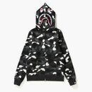 Bape City Camo Shark Full Zip Hoodie Black