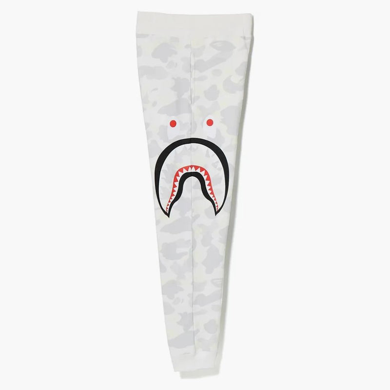 Bape City Camo Side Shark Slim Sweat Pants White