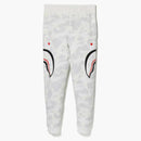 Bape City Camo Side Shark Slim Sude Pants White