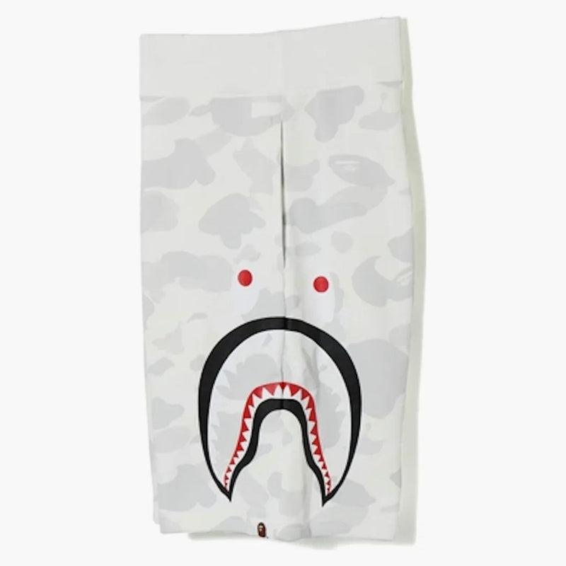 Bape City Camo Side Shark Sweat Shorts White