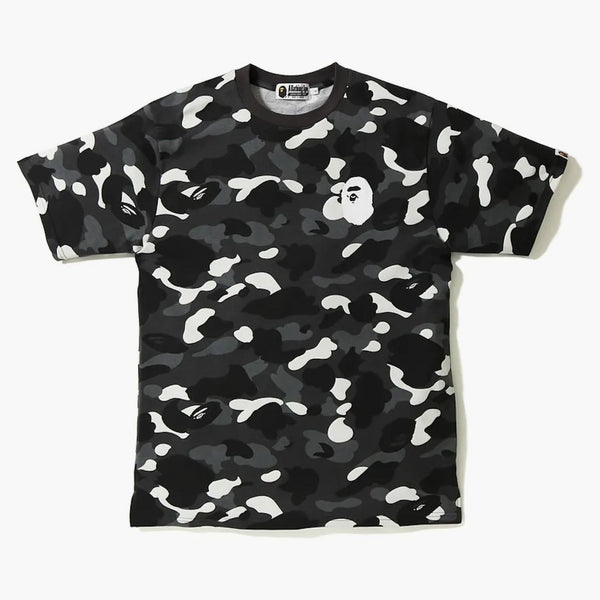 Bape City Camo Side Slit Ape Head Té negro