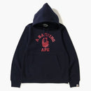 Bape College Heavy Weight Pullover Hoodie Navy