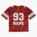 Bape Champion Color Camo Football Jersey Red