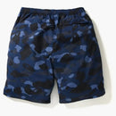 Bape Color Camo Shark Beach Shorts Navy