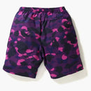 Bape Color Camo Shark Beach Shorts Purple