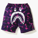 Bape Color Camo Shark Beach Shorts Purple