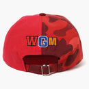 Bape Color Camo Shark Panel Cap Red