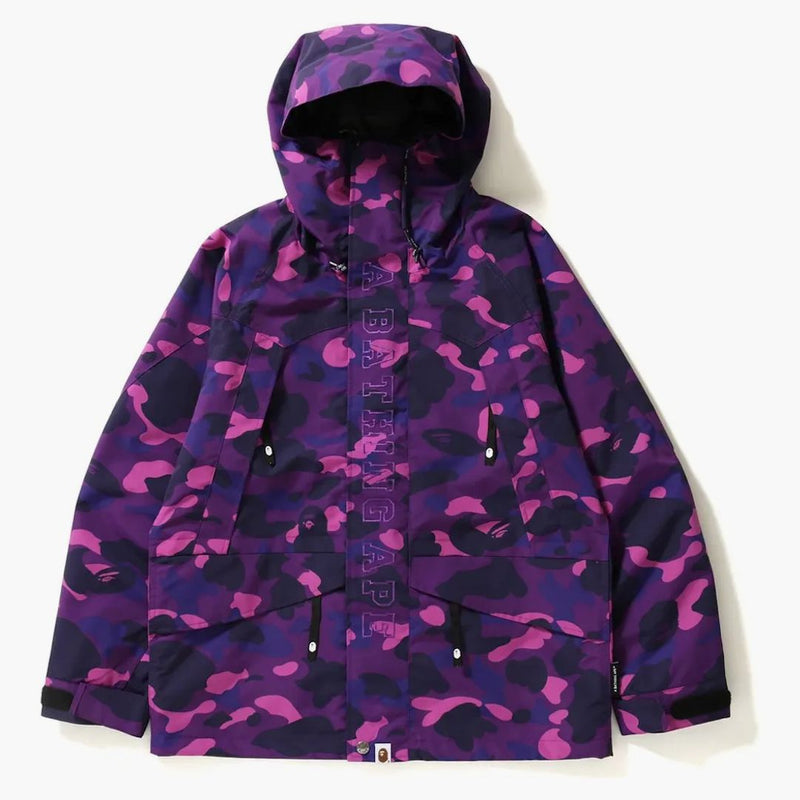Bape Color Camo Snowboard Jacket Jacket Purple