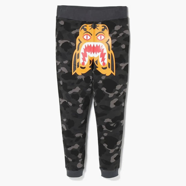 Bape Color Camo Tiger Slim Shetové kalhoty černé