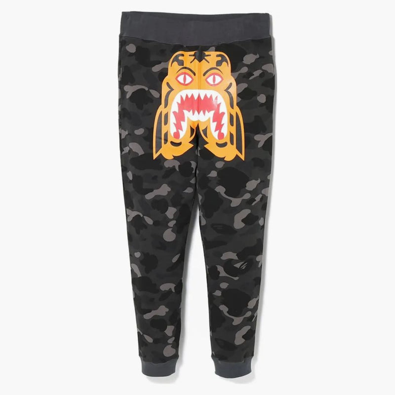 Bape Color Camo Tiger Slim Shetové kalhoty černé