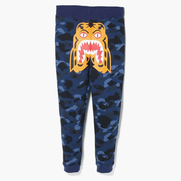 BAPE Color Camo Tiger Slim Sweat Pantaloni Albastri