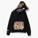 Bape Desert Camo NW20 Full Zip Shark Hoodie Black/Tan