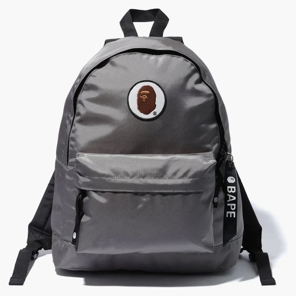 Bape Happy New Year Ape Head Patch Backpack Grey