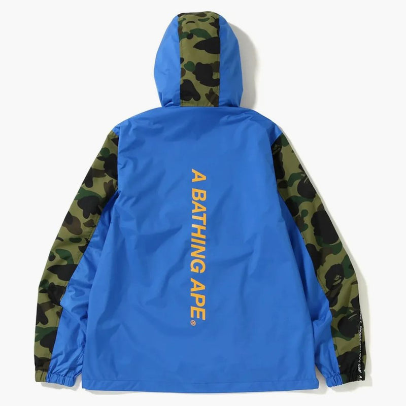Bape Logo Tape Hoodie Jacket Blue