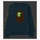 Bape Mad Face Wide Crewneck Sax