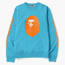 Bape Mad Face Wide Crewneck Sax