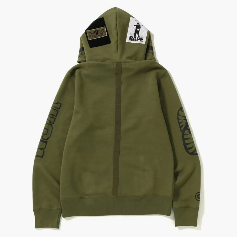 Bape Military Shark Full Zip Soodie Olive