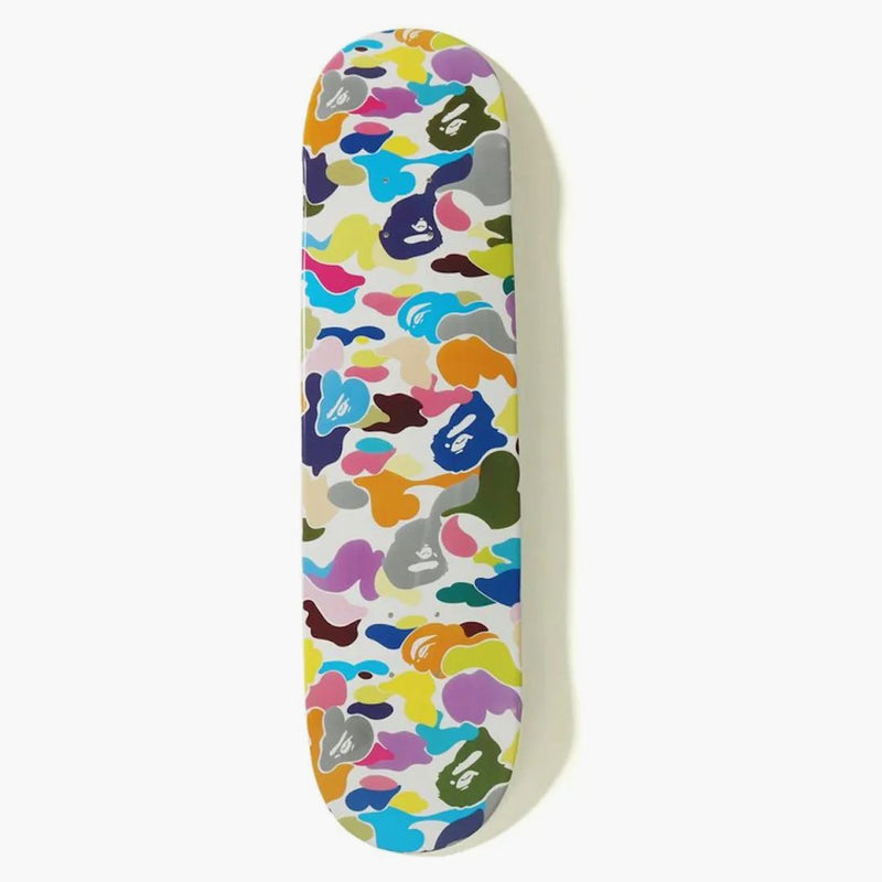 Bape Multi Camo Skateboard Deck White