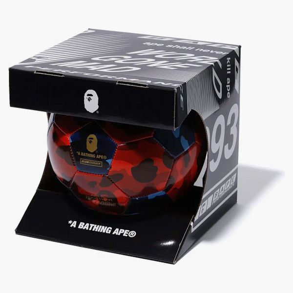 Bape Performance Color Camo Soccer Ball Red/blue