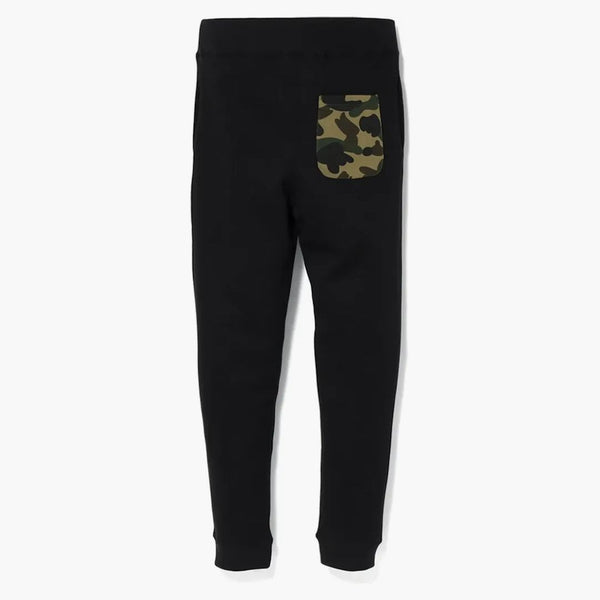 BAPE SHARK SLIM STIP PANTS BLACK/GREEN