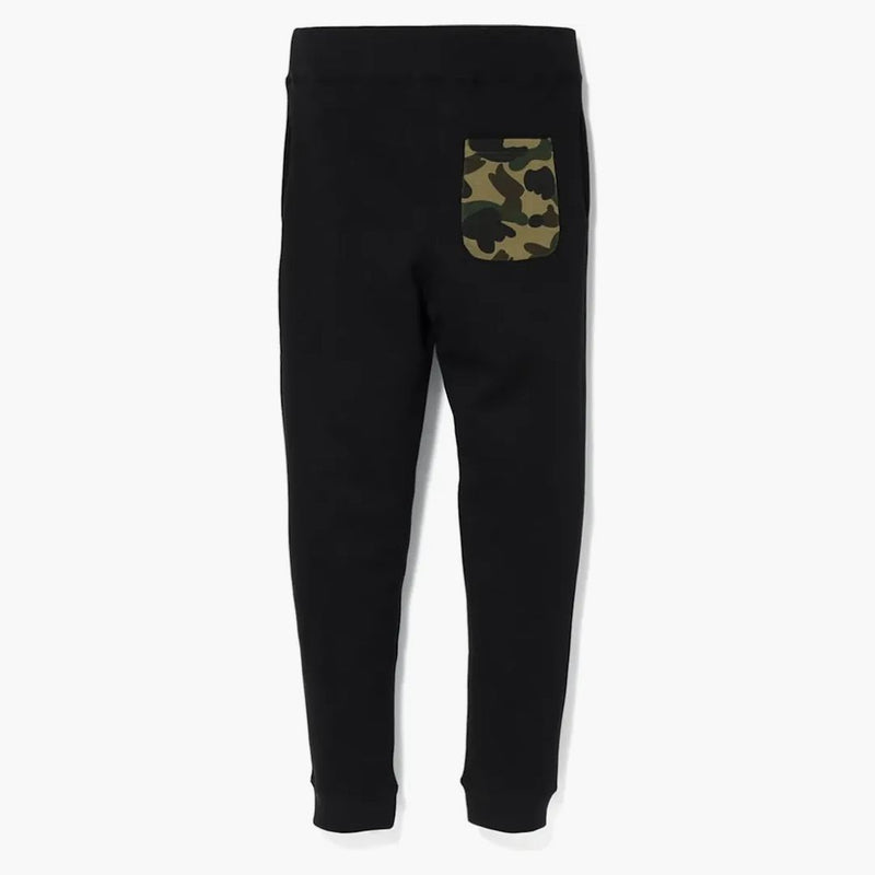BAPE SHARK SLIM STIP PANTS BLACK/GREEN