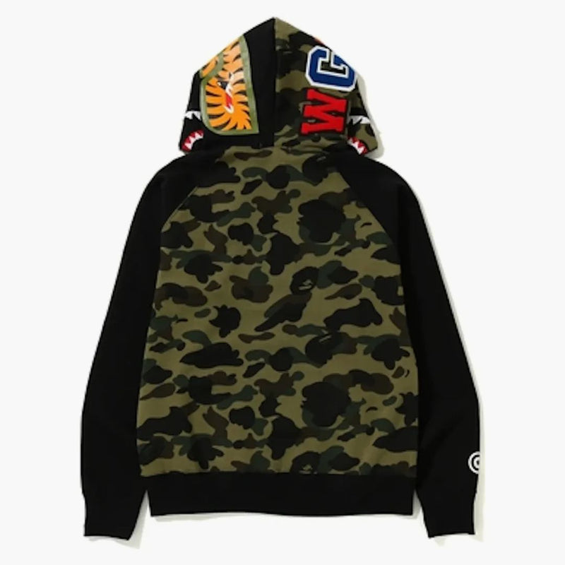 Bape Shark Wide Half Zip Pullover Hoodie Black