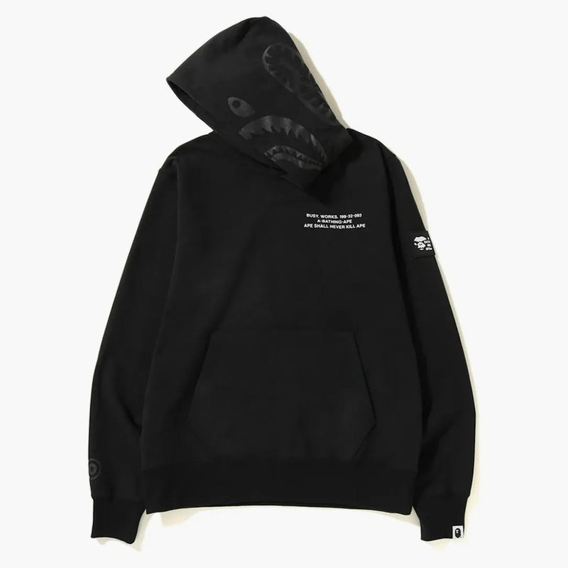 Bape Shark Wide Pullover Hoodie Black