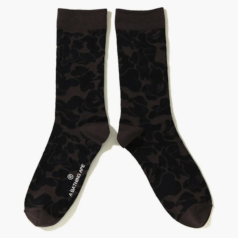 Bape Solid Camo Jacquard ponožky černé